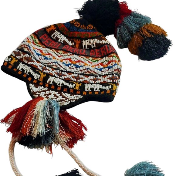 Chullo Beanie Hat Inca Spirit – Unisex Extreme Fashion, Handcrafted, Gift Ideas - Picture 1 of 3